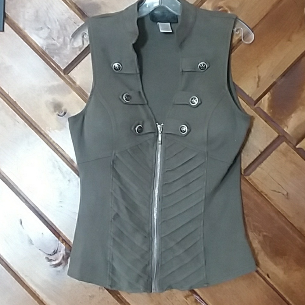 Woman sexy zip up unique stretch top
